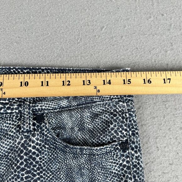 Tory Burch Blue Snake Skin Print Skinny Straight Leg Mid Rise Womens Jeans‎ 29 - Picture 6 of 16
